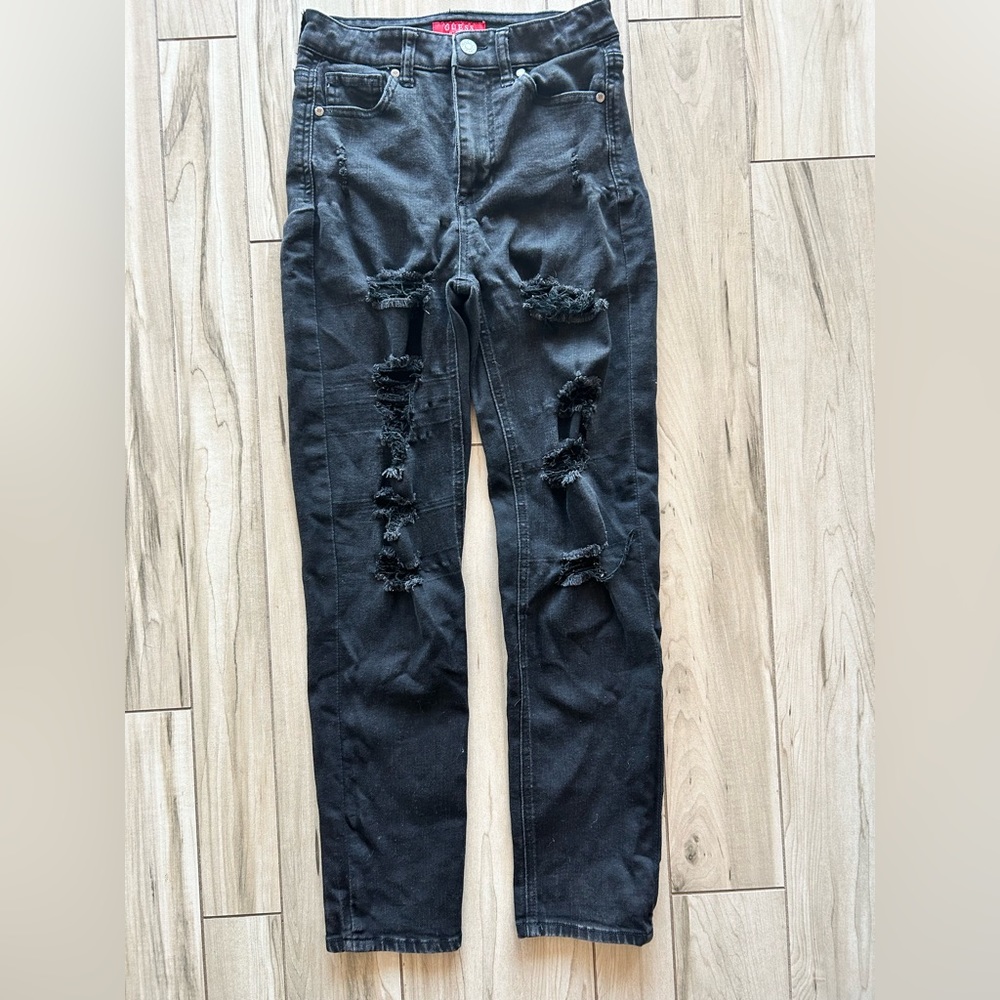 Black ripped jeans